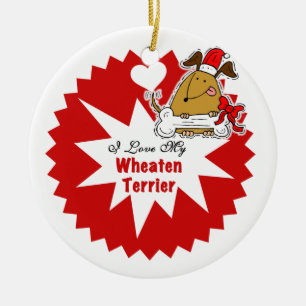 Personalisiert Wheaten Terrier Dog Keepake Ornamen Keramikornament