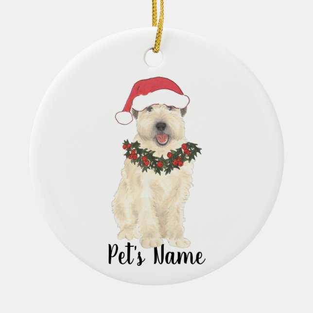 Personalisiert Wheaten Terrier Keramik Ornament (Vorne)