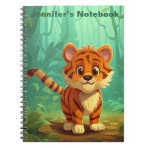 Personalisiert Whimsical Baby Tiger Journal. Tiger