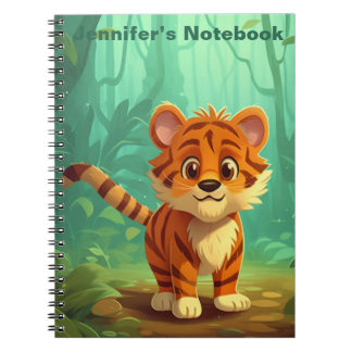 Personalisiert Whimsical Baby Tiger Journal. Tiger Notizblock