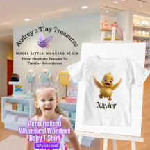 Personalisiert Whimsical Wonders Baby Duck T - Shi
