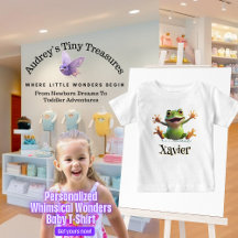 Personalisiert Whimsical Wonders Baby Frog T - Shi