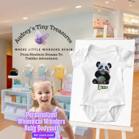Personalisiert Whimsical Wonders Baby Panda Bodysu