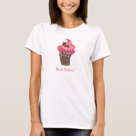 Personalisiert Whimsy Pink Cupcake Tshirt