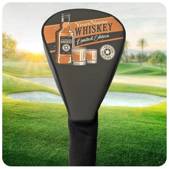 Personalisiert Whiskey Liquor Flasche Western Bar Golf Headcover (Von Creator hochgeladen)