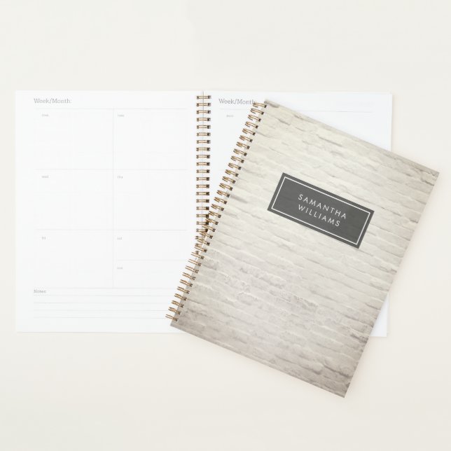 Personalisiert-White-Brick-Planner Planer (Anzeige)