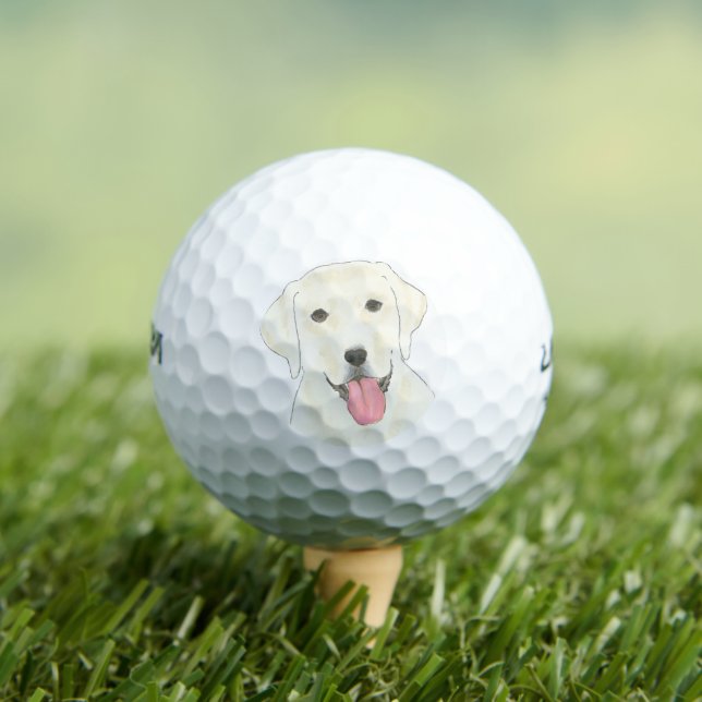 Personalisiert White Labrador Golfball (Insitu T-Shirt)