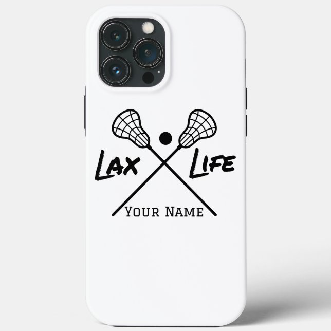 Personalisiert White LAX (Lacrosse) iPhone Case (Rückseite)