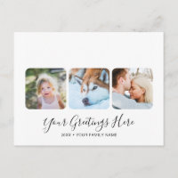 Personalisiert White Modern Greetings Cards 3 Foto