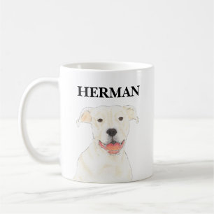 Personalisiert White Pitbull Staffy Dog Kaffeetasse