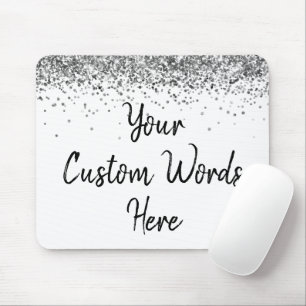 Personalisiert White Silver Gamer Geburtstagsgesch Mousepad