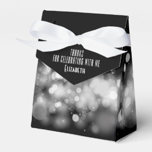 Personalisiert White und Black Bokeh Geschenkschachtel