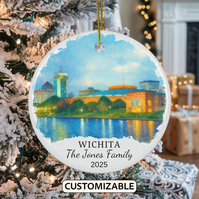 Personalisiert Wichita Ornament, Kansas Keramik Ornament (Von Creator hochgeladen)