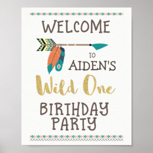 Personalisiert Wild One Welcome Party Poster