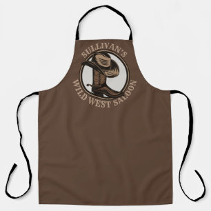 Personalisiert Wild West Saloon Western Cowboy Boo Schürze