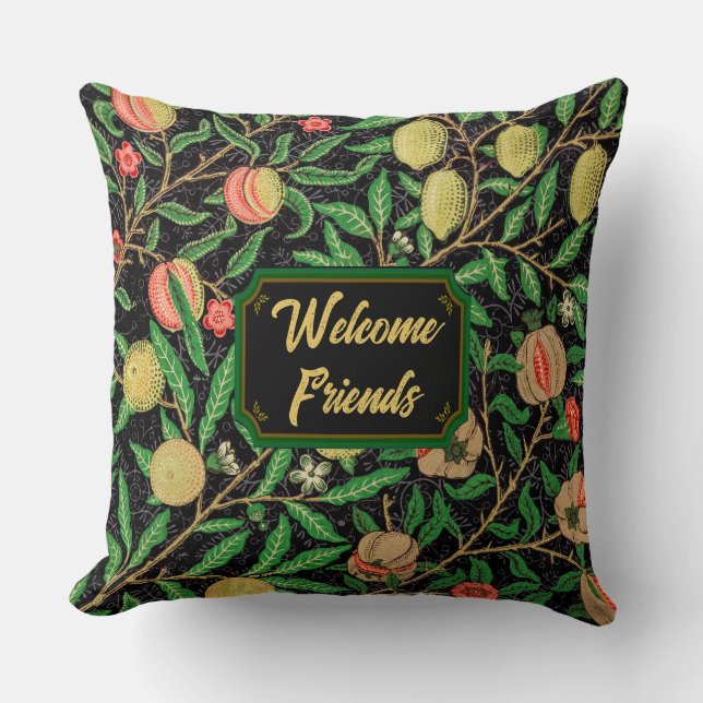 Personalisiert William Morris Floral Outdoor Kissen (Vorderseite)