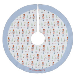 Personalisiert Winter Blue Nutcracker Ballettmusik Polyester Weihnachtsbaumdecke