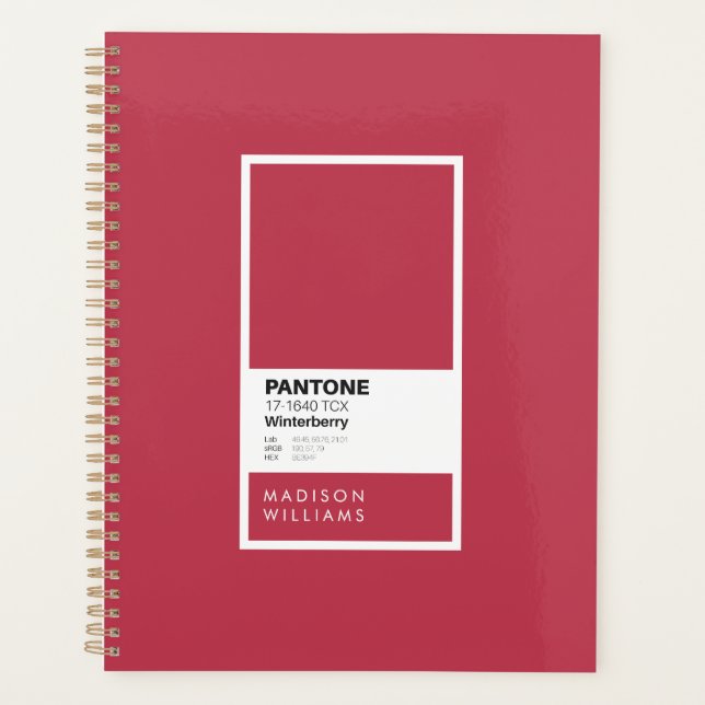 Personalisiert Winterberry Red Notebook | Custom Planer (Vorderseite)