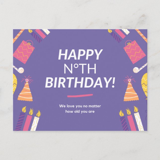 Personalisiert: Wir Liebe Sie, egal wie alt Sie si Postkarte (Vorderseite)