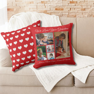 Personalisiert Wir Liebe Sie Oma Red 5 Foto Kissen