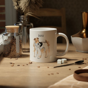 Personalisiert Wire Fox Terrier Foto Kaffeetasse