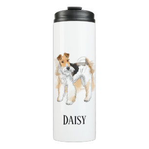 Personalisiert Wire Fox Terrier Foto Thermosbecher
