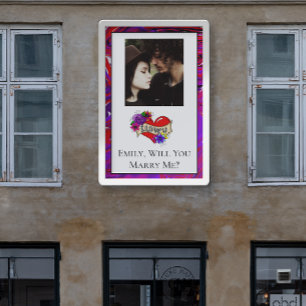 Personalisiert wirst du mich heiraten banner