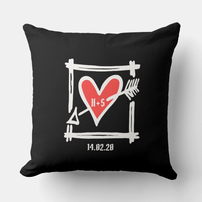 Personalisiert wirst du mich heiraten? Kissen des  (Vorderseite)