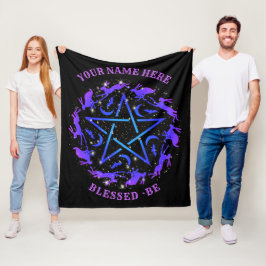 Personalisiert Witchcraft Hare Pentagram Gothic Fl Fleecedecke