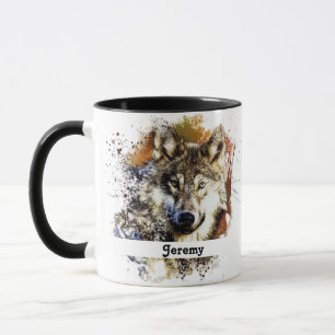 Personalisiert Wolf Tasse
