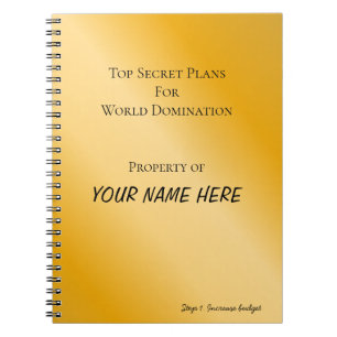 Personalisiert-World-Domination-Spiral-Notebook Notizblock
