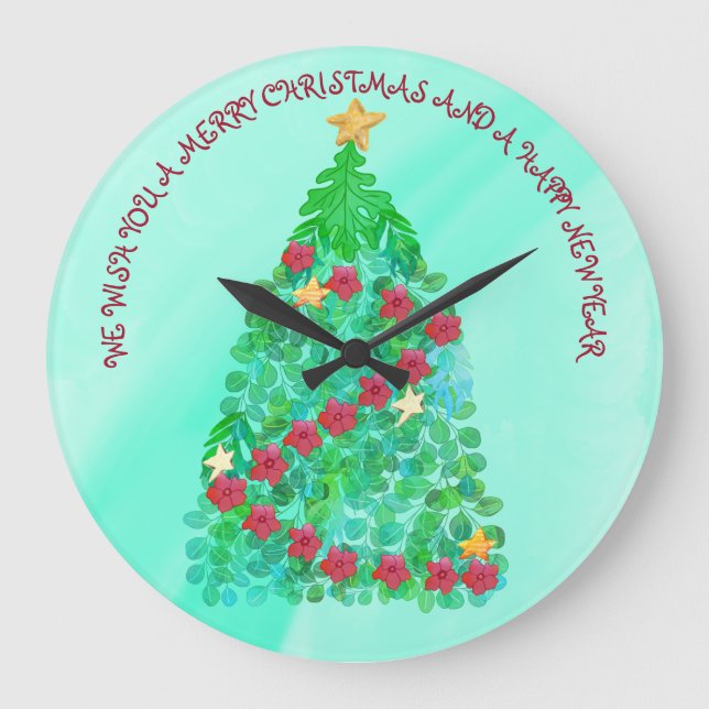 PERSONALISIERT WÜNSCHEN WIR IHNEN EINEN KLEINEN CH GROßE WANDUHR (Vorderseite)