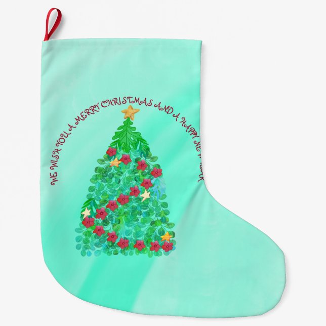 PERSONALISIERT WÜNSCHEN WIR IHNEN EINEN KLEINEN CH GROßER WEIHNACHTSSTRUMPF (Vorderseite)