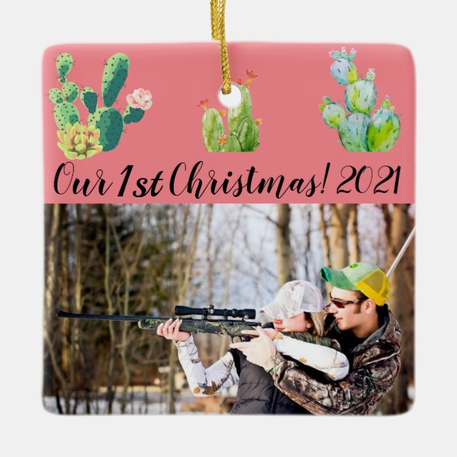 Personalisiert XMAS Ornament Bohemisch Cactus succ (Vorderseite)