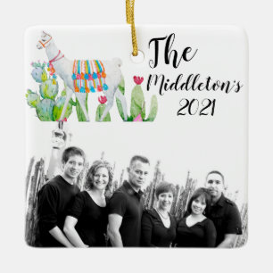 Personalisiert XMAS Ornament Boho Llama Bohemisch 