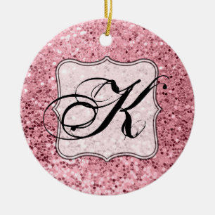 Personalisiert XMAS Ornament Rose Gold Glitzer