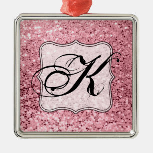 Personalisiert XMAS Ornament Rose Gold Glitzer