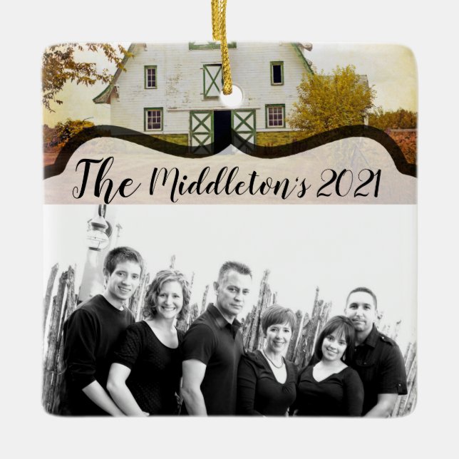 Personalisiert XMAS Ornament Sunset Stall Country  (Vorderseite)