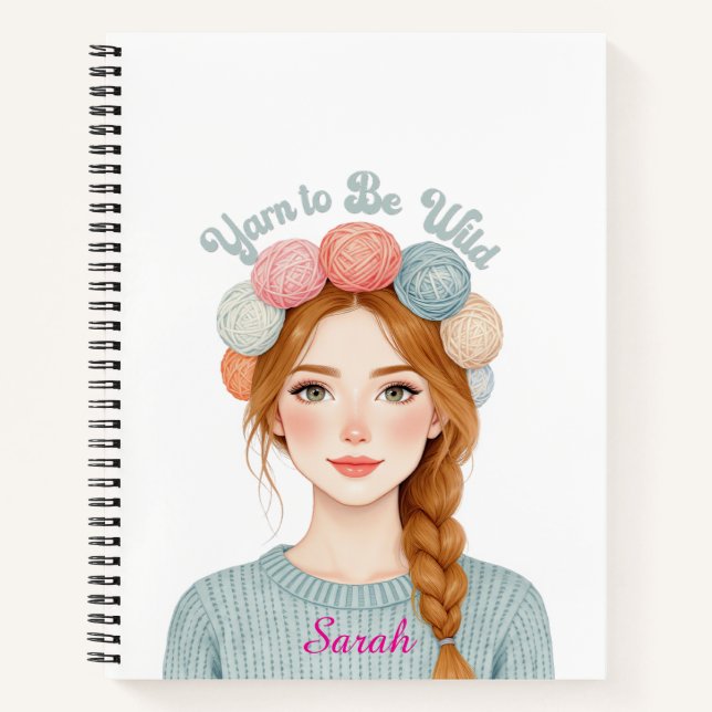 Personalisiert | Yarn to Be Wild Tagebuch  (Vorderseite)