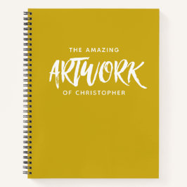 Personalisiert Yellow Artist Sketchbook Notizbuch