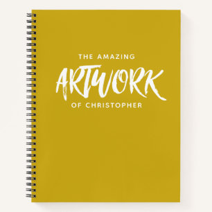 Personalisiert Yellow Artist Sketchbook Notizbuch