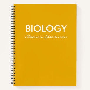 Personalisiert-Yellow-Biology-Graph Paper Notizbuch