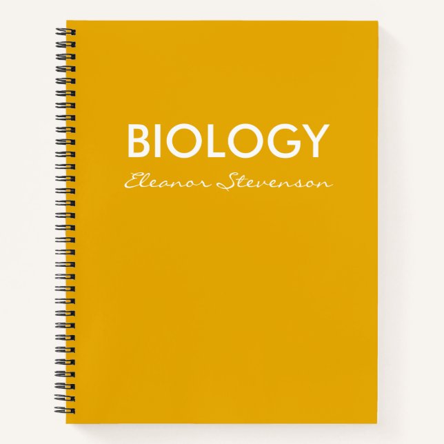 Personalisiert-Yellow-Biology-Graph Paper Notizbuch (Vorderseite)