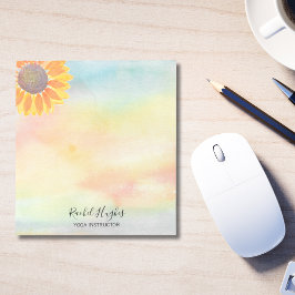 Personalisiert Yoga Instructor Sonnenblume Notizblock