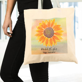 Personalisiert Yoga Instructor Sonnenblume Tragetasche