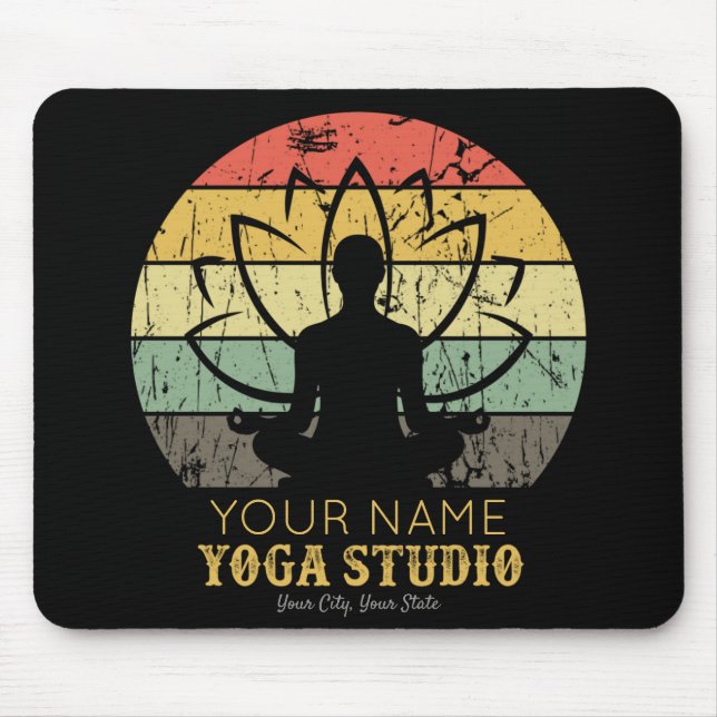 Personalisiert Yoga Studio Fitness Instructor Guru Mousepad (Vorne)