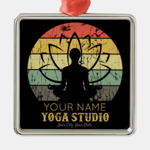 Personalisiert Yoga Studio Fitness Instructor Guru Ornament Aus Metall