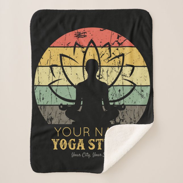 Personalisiert Yoga Studio Fitness Instructor Guru Sherpadecke (Vorderseite)