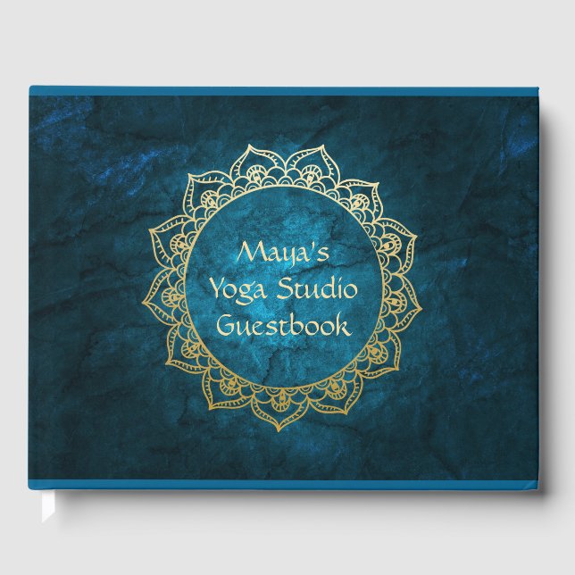 Personalisiert Yoga Studio Guestbook Gästebuch (Vorderseite)