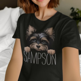 Personalisiert Yorkie Yorkshire Terrier Dog Name T-Shirt